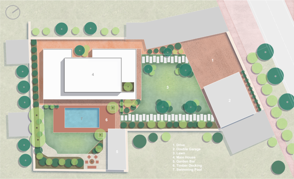 Site plan - Modern house